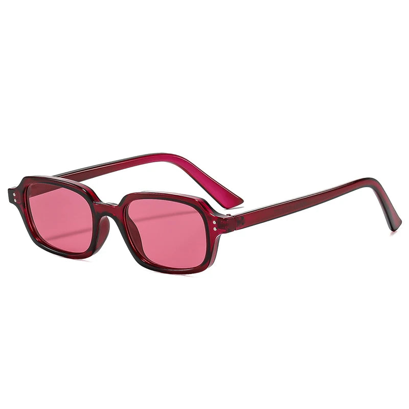 JNPCXI New Vintage Square Rivets Men Sunglasses Fashion Leopard Blue UV400 Women Trending Gradient Sun Glasses