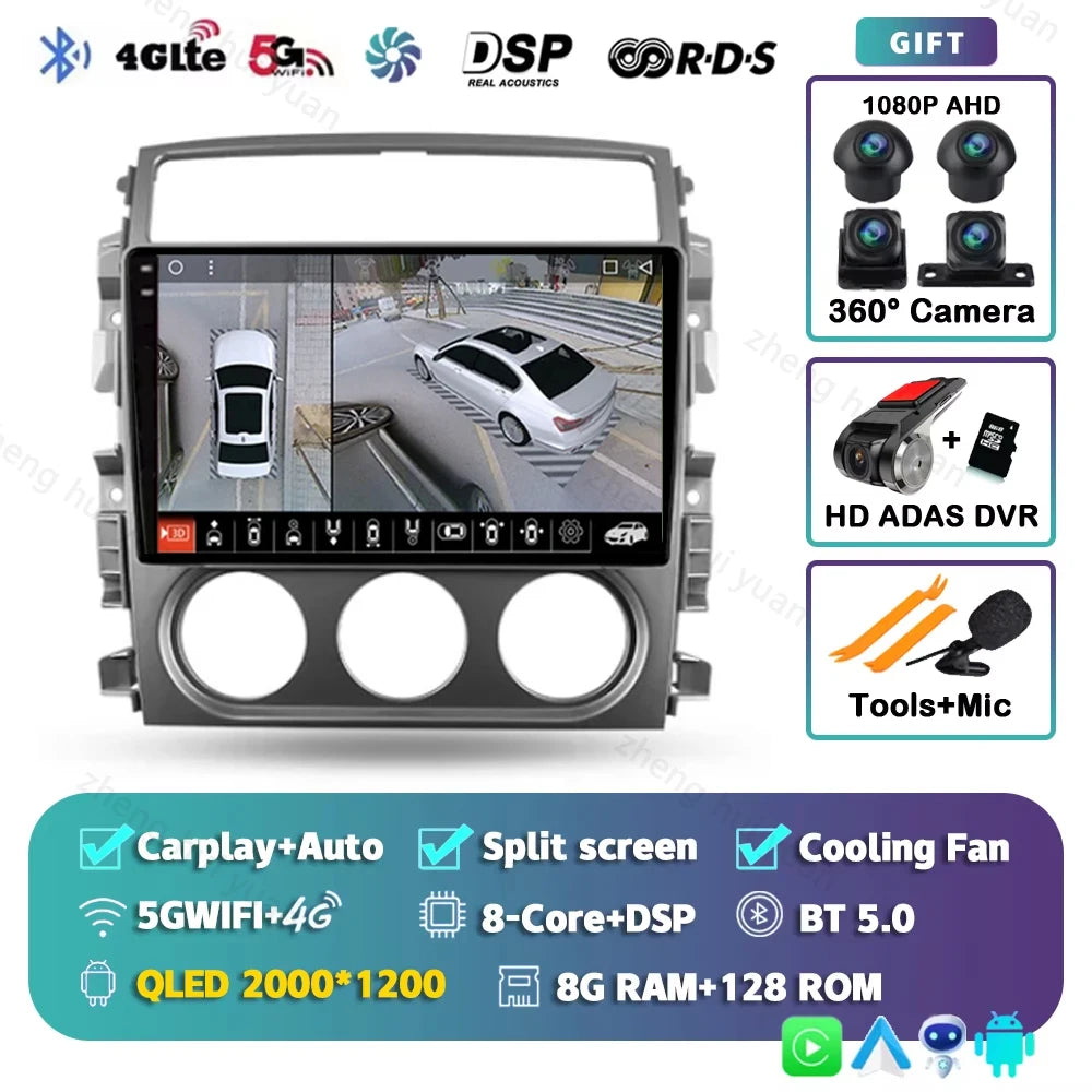 CarPlay Auto Android 15 For Suzuki Liana 1 2004 - 2008 Car Radio Multimedia navigation video DVD Autoradio Stereo 2din 4G+BT GPS