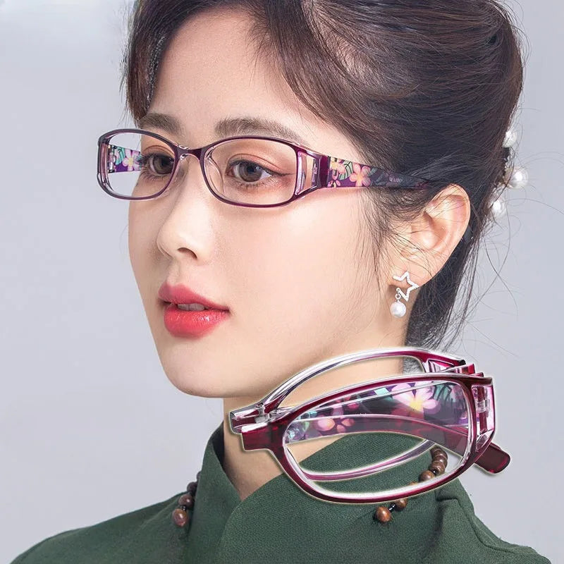 3PCS Foldable Reading Glasses for Women Anti-Blue Light Eyeglasses Men Portable Magnifier Eyewear +100 ~ +400