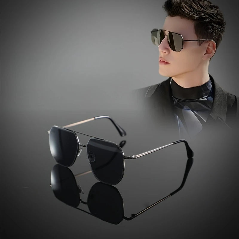 Men's Personalized Polarized Sunglasses UV Resistant Square Sunglasses for Driving
