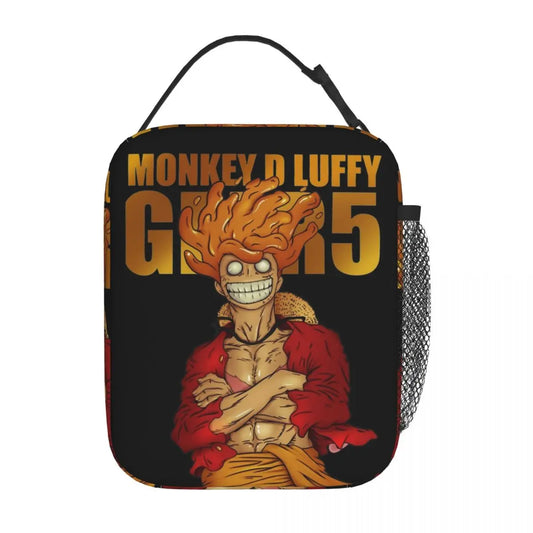 One Piece Monkey D Luffy Anime Insulated Lunch Thermal Bag Work School Bag M2