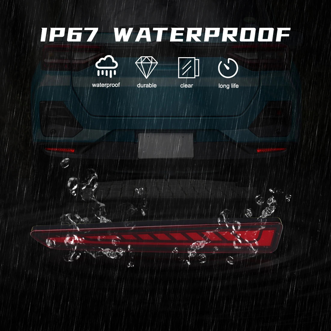 LED Rear Bumper Reflector Light For Toyota Raize 2019 2020 2021 2022 Auto Brake Warning Lamp Turn Signal Fog Car Accessories 12V
