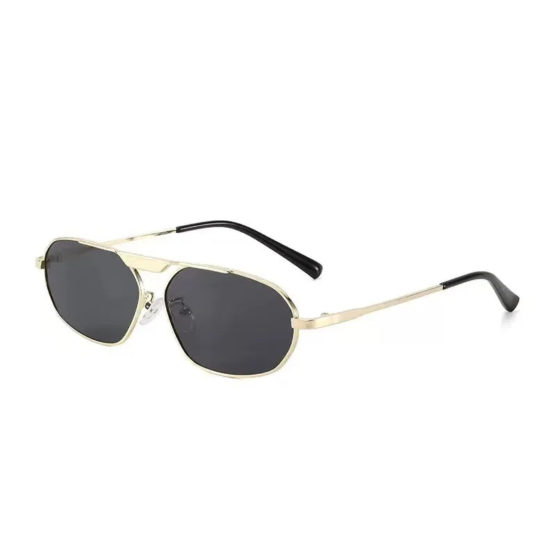 JNPCXI NewRetro Metal Cat Eye Women Sunglasses Fashion Brand Designer Irregular Polygon Men Punk Shades UV400 Sun Glasses
