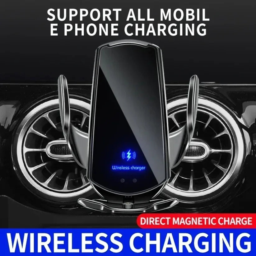 15W Car Magnetic Wireless Charger Automatic Car Mount Phone Holder For iPhone Samsung Infrared Induction Fast Charging