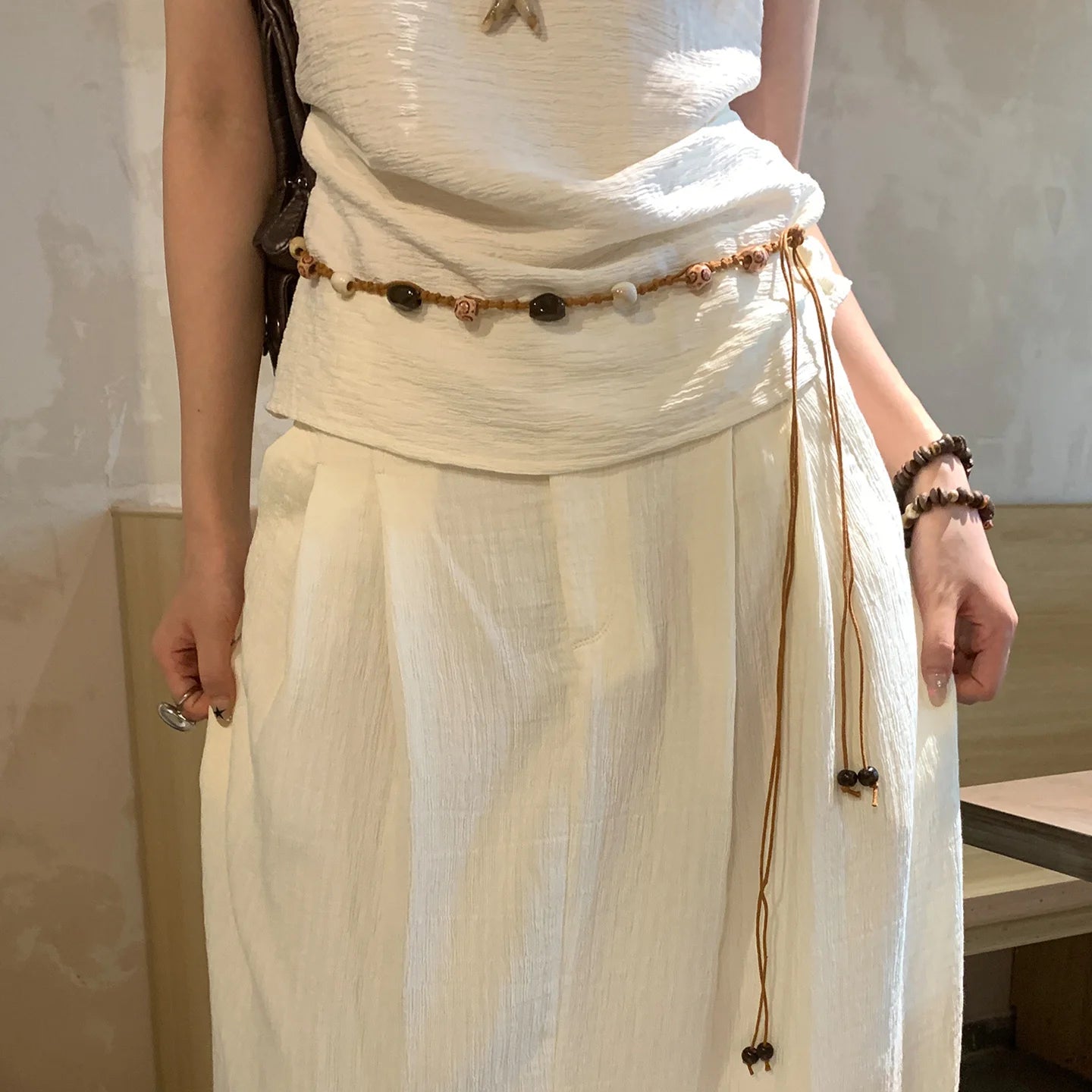 Ethnic Style Woven Beaded Waist Rope For Women With A Dress To Decorate The Summer Bohemian Belt And Waist Chain To Cinch