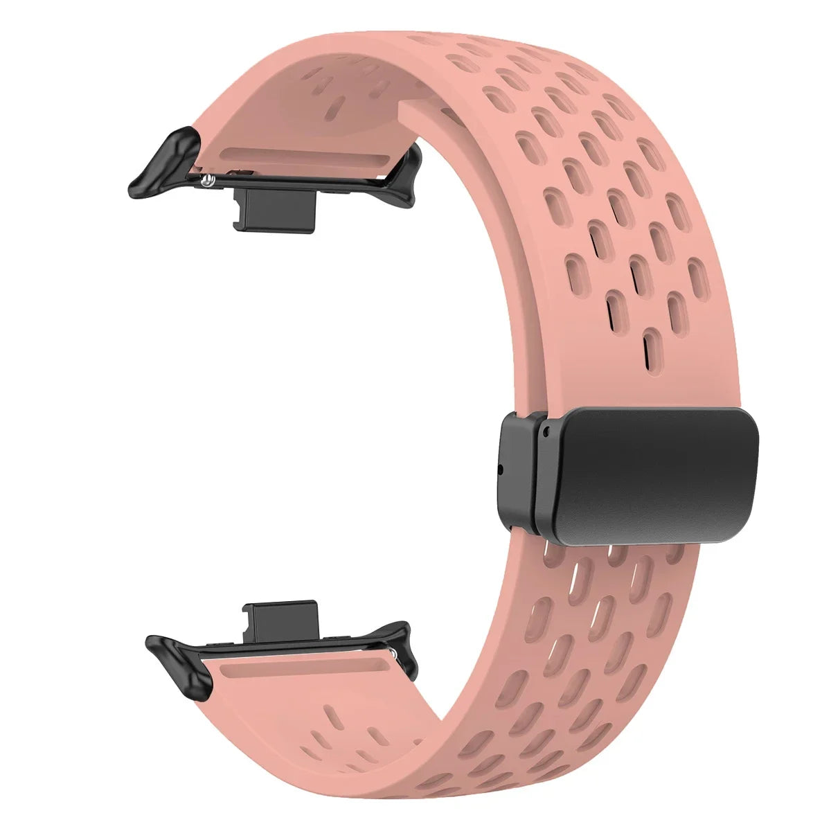 Pink Silicone Strap Redmi Watch 5/4, Magnetic Sports Band Mi Band 9/8 Pro