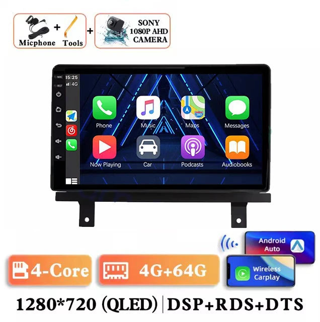Android 15 Wireless Carplay Auto Car Radio For BAIC Beiqi Beijing X3 X5 2019 2020 2021 Multimedia Player GPS Navigation 4G+WIFI