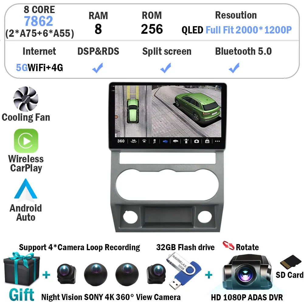 Android 15 Car Radio Multimedia Video Player For GAZ Gazelle Next 2016+ 2 Din Navigation GPS Carplay Autoradio Stereo WIFI 4G BT