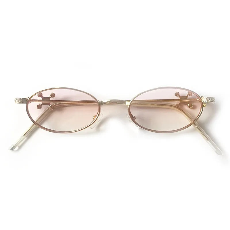 Ladies' Y2K Retro Elliptical Glasses Elegant Party and Daily Wear Retro Style Personalized Declaration Glasses Trendy Choice