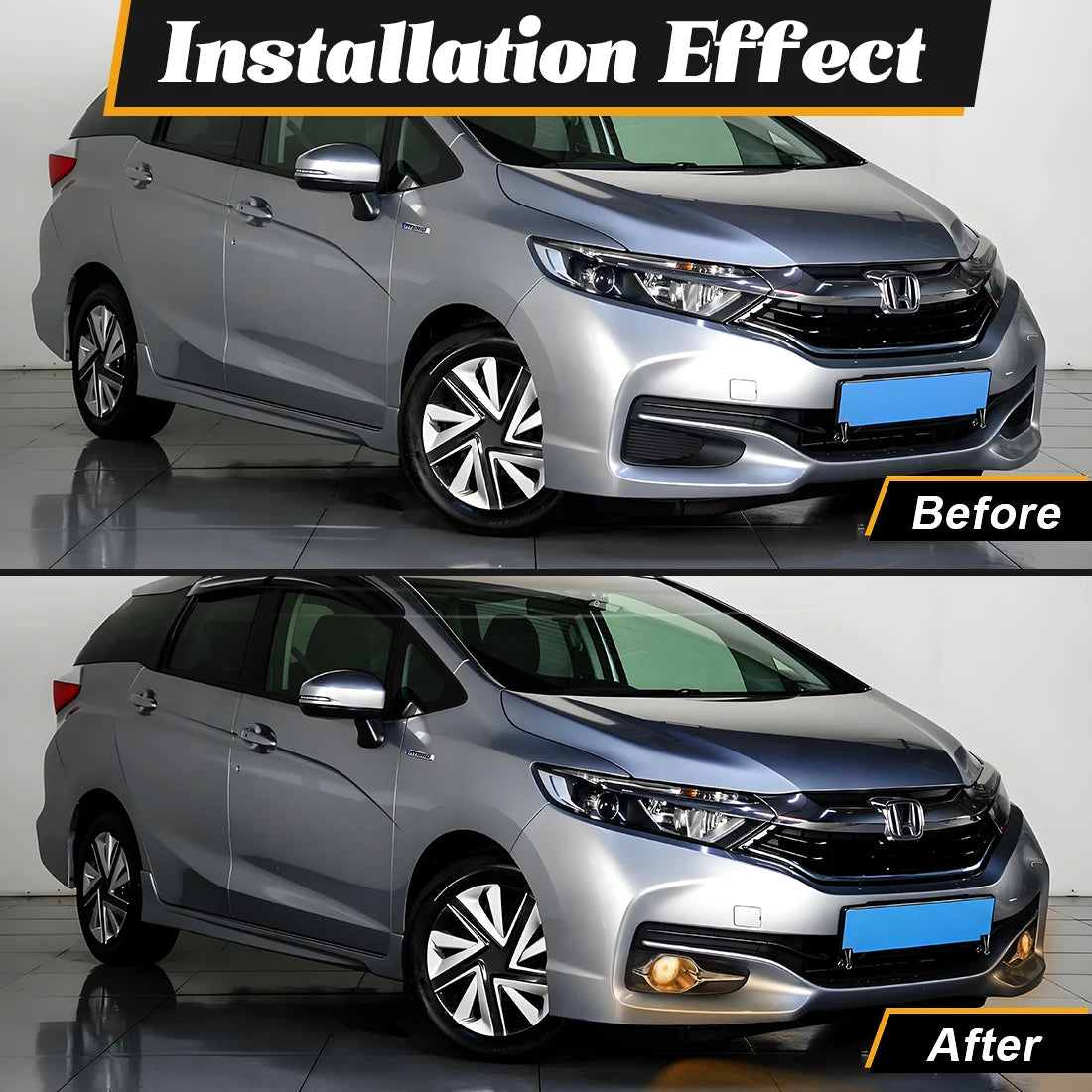 2PCS Fog Lamps For 2017 2018 Honda Fit Jazz Shuttle Halogen Car Front Bumper Daylight Daytime Running Lights DRL Car Accessories