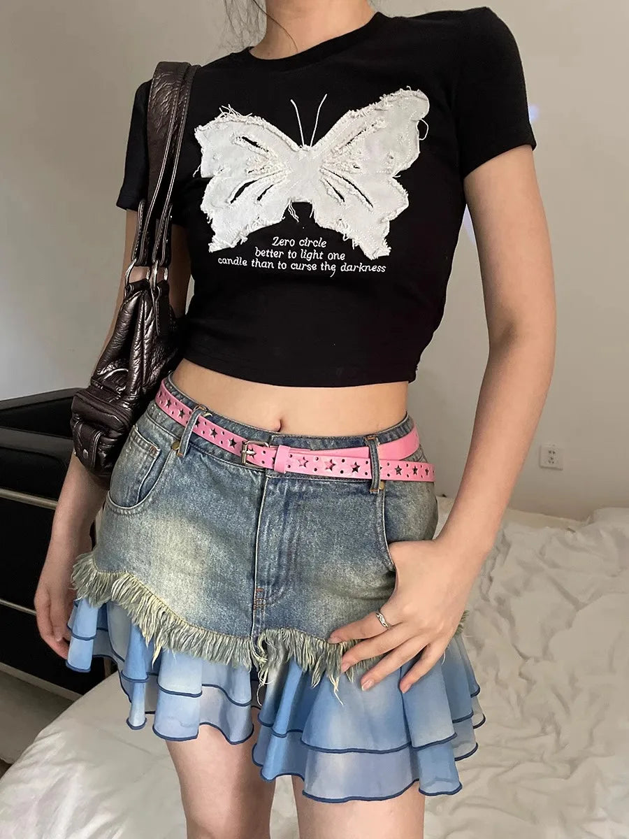 Y2k Millennium Spice Girl Style Pink Star Waist Belt For Women 2025 New Summer Korean Version Versatile Thin Leather Belt INS