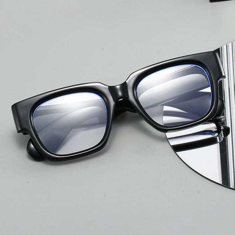 JNPCXI New Fashion Square Women Glasses Frame Clear Anti-Blu-Ray Eyewear Retro Men Optical Frame Computer Goggles