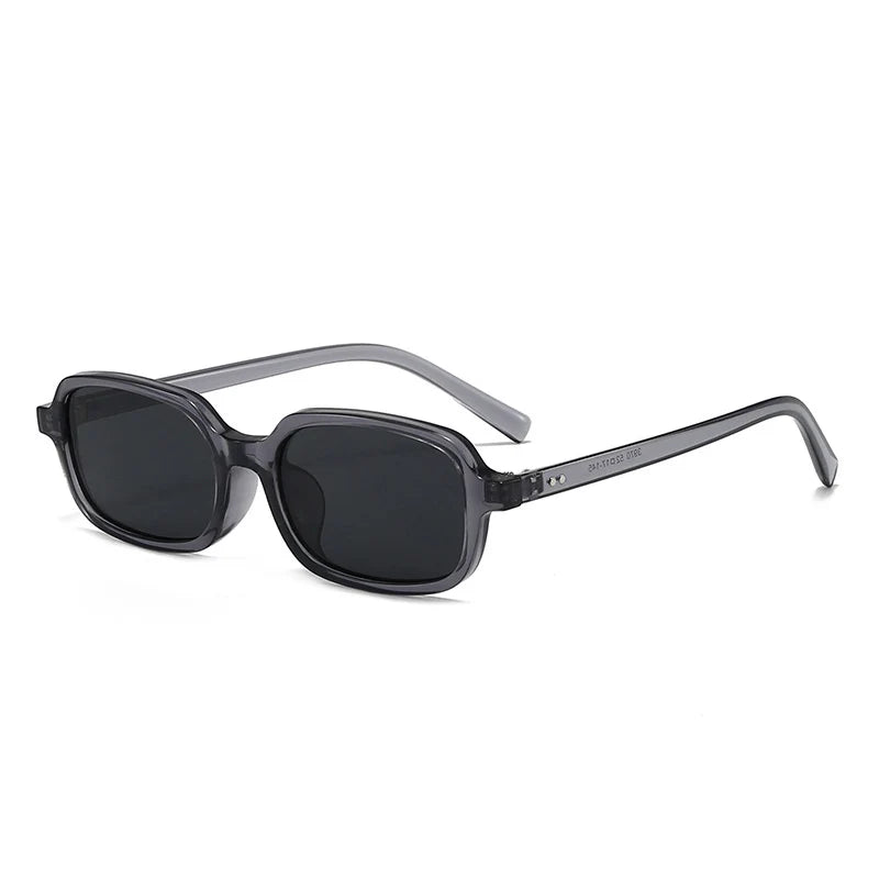 JNPCXI New Small Rectangle Sunglasses Women Fashion Leopard Champagne Color Shades UV400 Retro Men Trending Rivets Sun Glasses