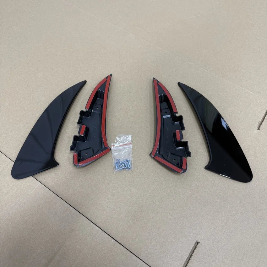 For Mercedes Benz CLA Class C118 CLA200 CLA220 CLA250 CLA45 AMG 2020-2023 Rear Bumper Side Spoiler Splitter Body Kit Gloss Black
