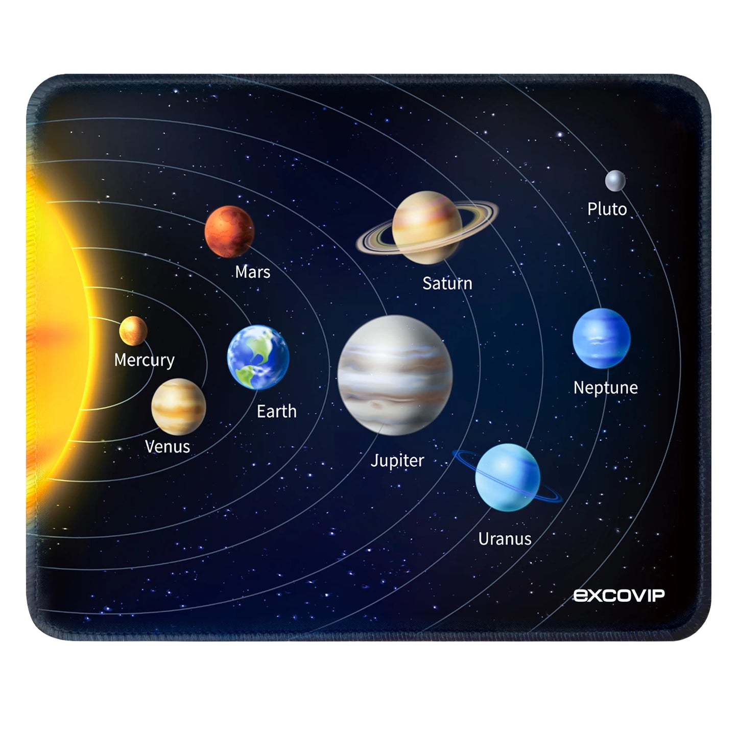 EXCO Gaming Mouse Pad Small with Stitched Edge Smooth Cloth Office Cute Mousepad Non-Slip Rubber Base for Computer Laptop