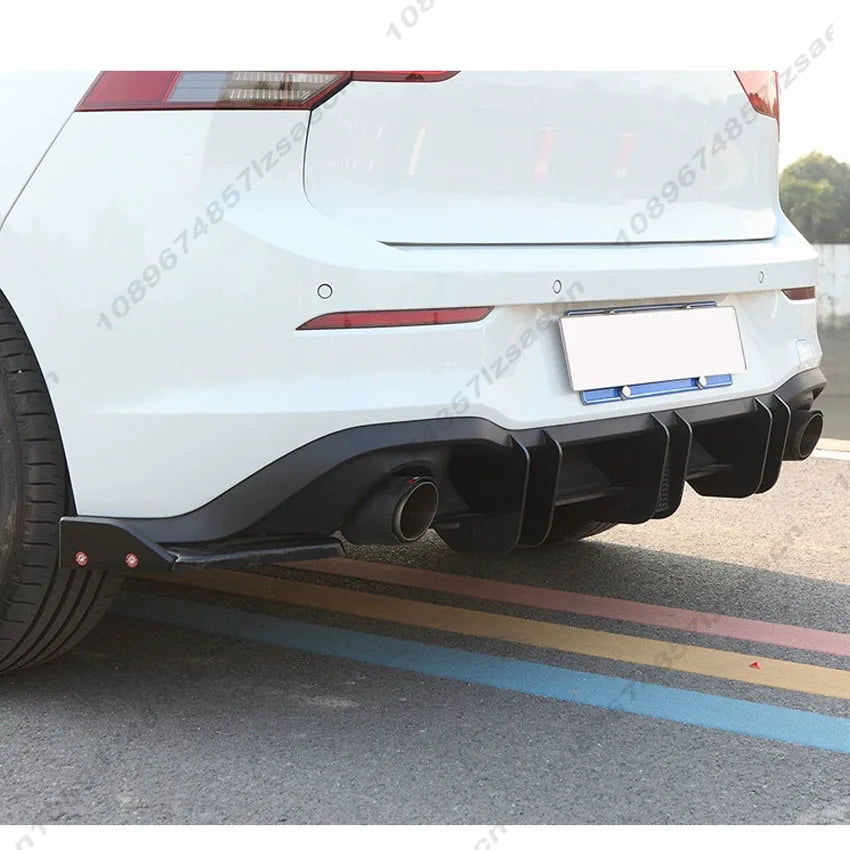 For Volkswagen Golf 8 Mk8 GTI 2020-2025 Maxton Style Rear Bumper Side Spoiler Splitter Rear Diffuser Bodykit Tuning Gloss Black