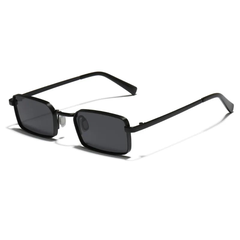 JNPCXI Ins Popular Fashion Candy Color Rectangle Sunglasses Women Retro Metal Men Outdoor Sun Glasses