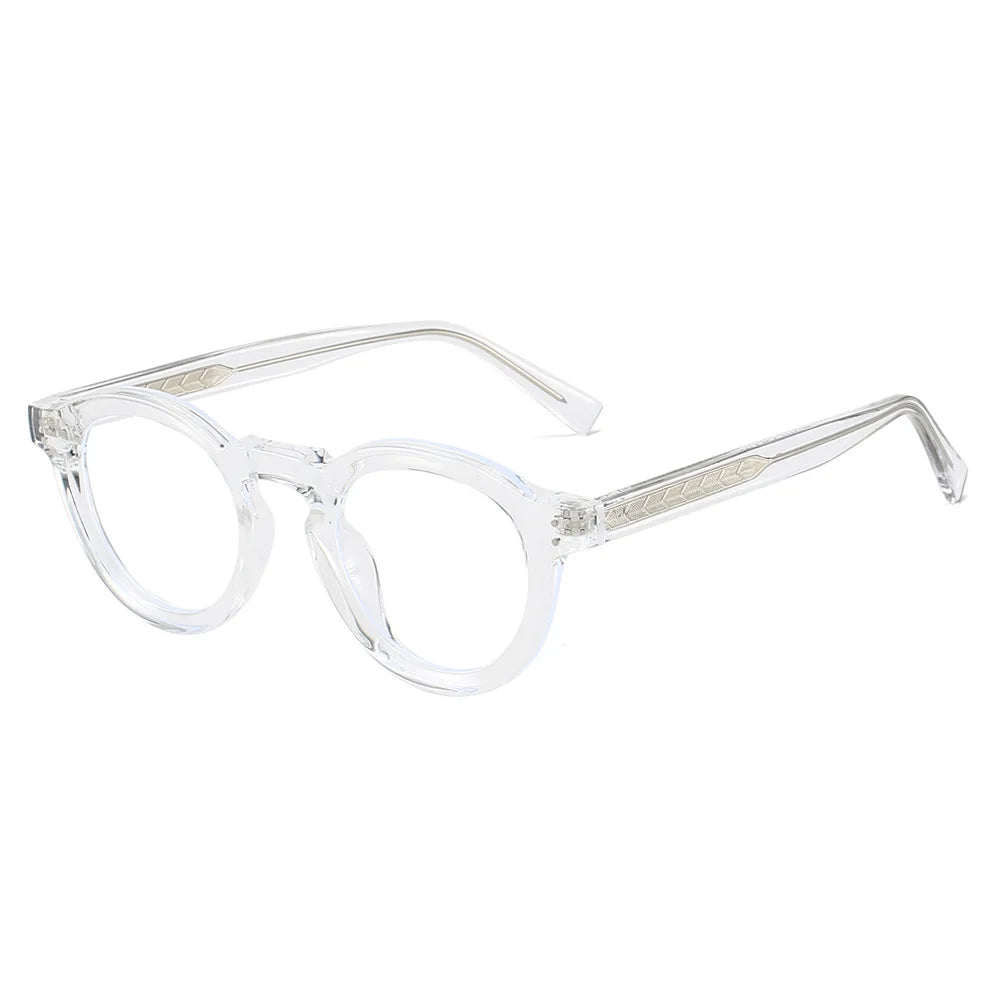 JNPCXI Vintage Round TR90 Glasses Frame Women Leopard Fashion Clear Anti-Blu-Ray Lens Eyewear Men Optical Frame