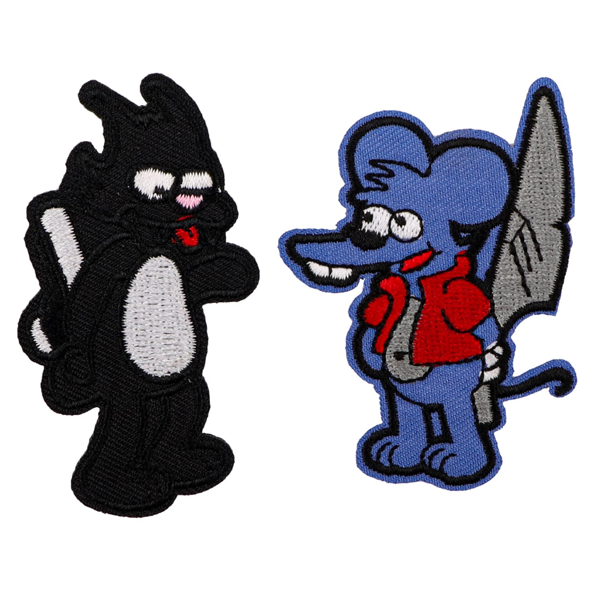 Cartoon Character Patches On Clothes Cute Mouse Iron on Embroidered Patches For Clothing DIY Stripes Applique Accessory