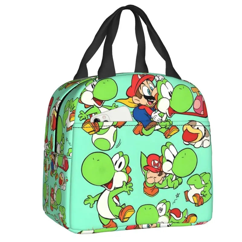 Custom MarioSuper Bros Insulated Lunch Bag Reusable Thermal Cooler Lunch Box M13