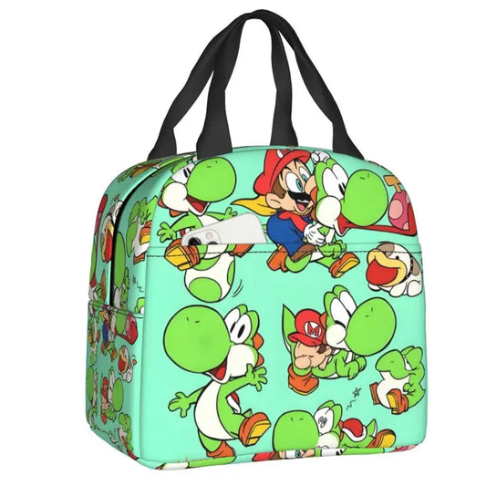 Custom MarioSuper Bros Insulated Lunch Bag Reusable Thermal Cooler Lunch Box M13