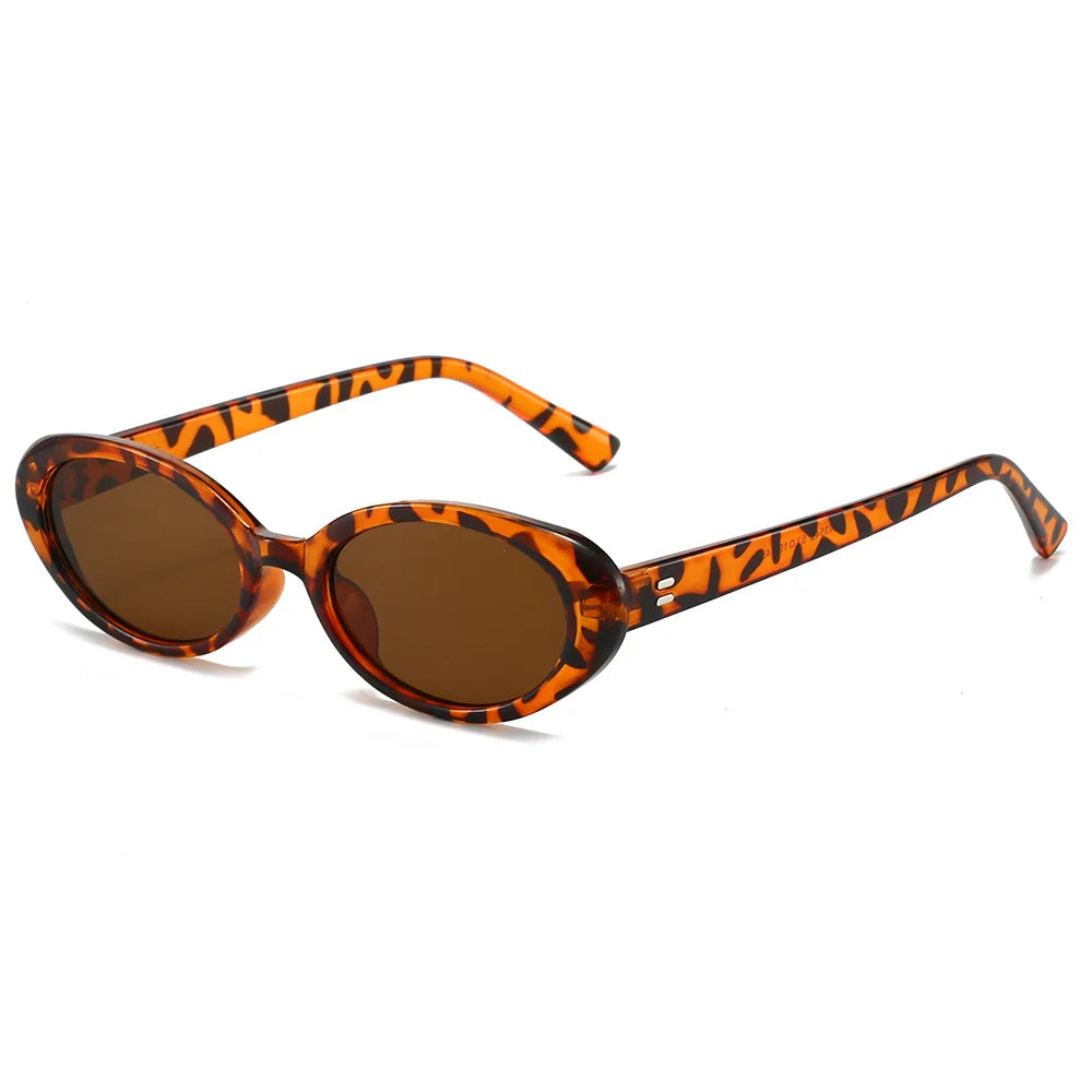 JNPCXI Small Oval Sunglasses for Women's Vintage Design Sun Glasses Shades Female Sexy Retro Punk Men Outdoor Trendy Eyewear