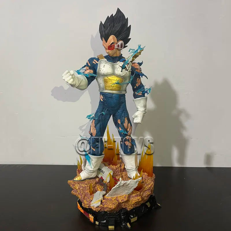 55CM Anime Dragon Ball Vegeta Figure Replaceable Head Vegeta Figurine PVC Action Figures GK Statue Collection Model Toys Gifts