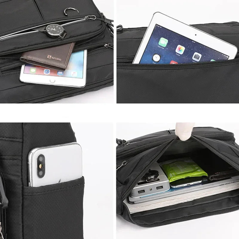 2026 New Shoulder Men's Bag Waterproof Oxford Luxury Design Crossbody Handbag Large Capacity Messenger Bags for Men