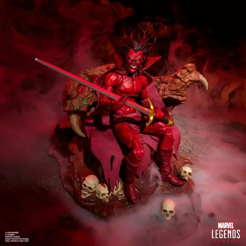 Original Hasbro Marvel Legends Series Mephisto Hell Throne Set ML Anime Figure Toy Collection Model