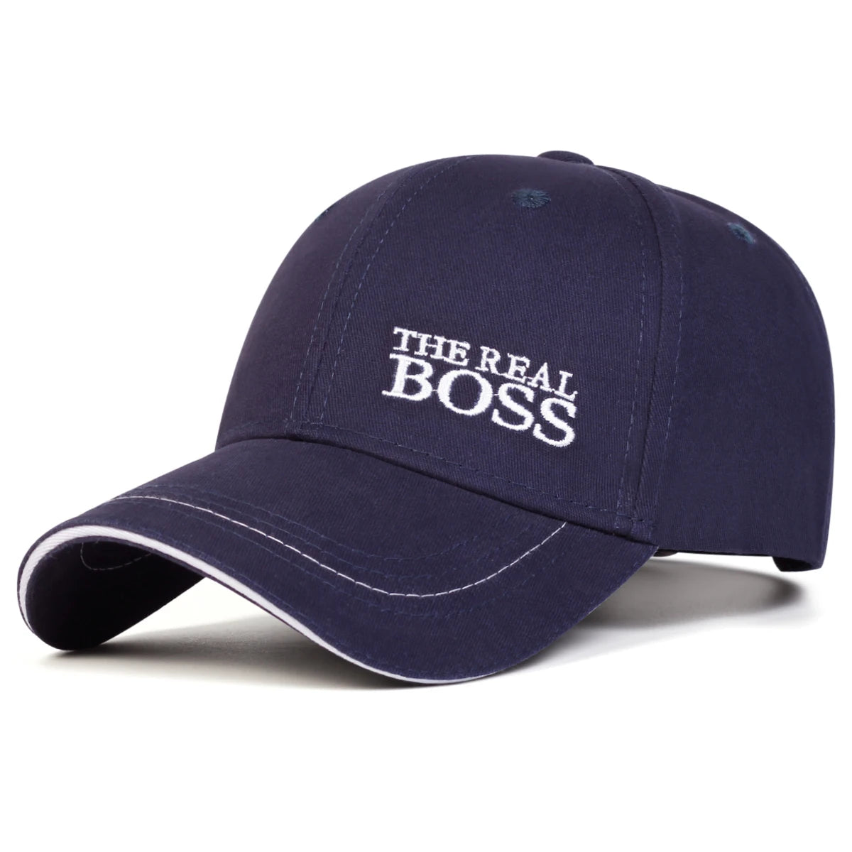 Unisex THE REAL BOSS Letter Embroidery Baseball Caps Season Outdoor Adjust Hats