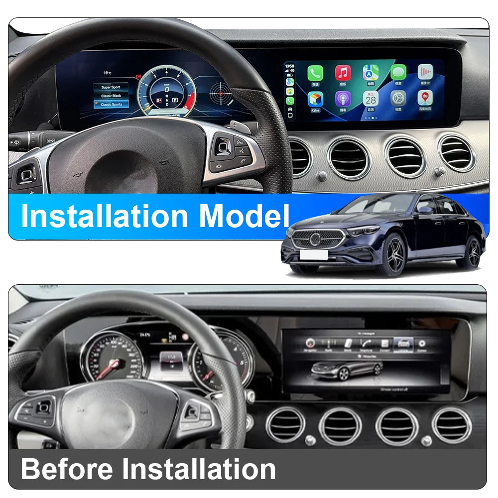 Digital instrument panel For Mercedes-Benz W213 2016-2019 speedometer, Android radio, wireless CarPlay, GPS,Plug and Play