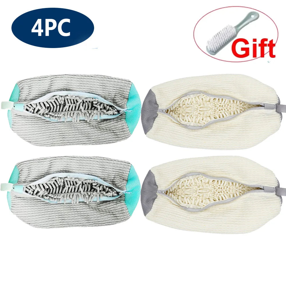Shoe Washing Machine Bag Reusable Sneaker Cleaning Bag, Washer Mesh Laundry Bag