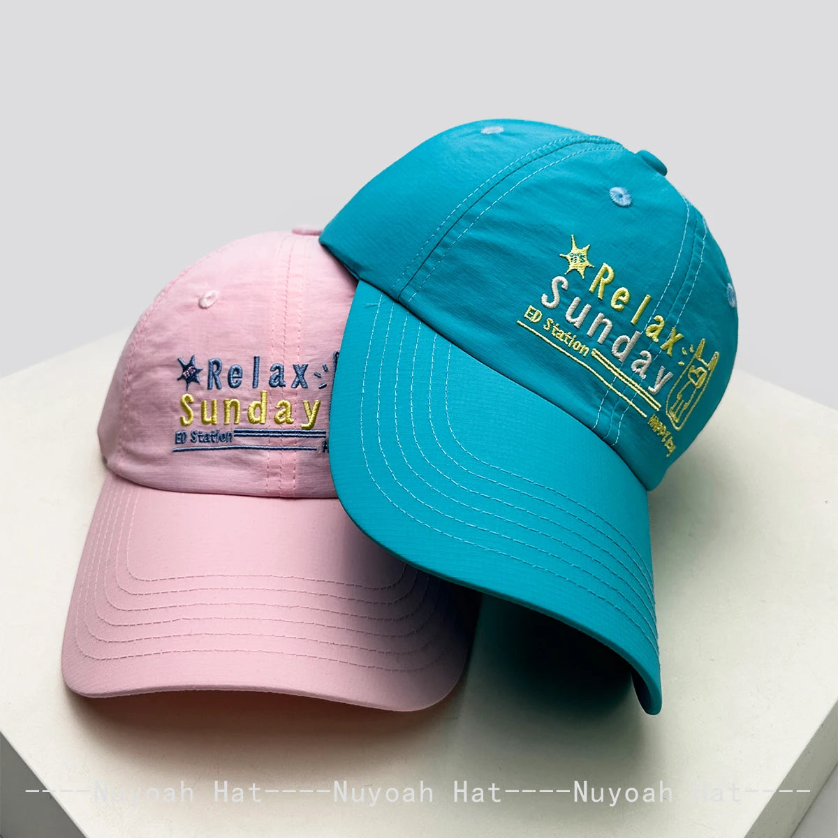 New Men Women Cartoon Embroidered Letters Happy Puppy Baseball Hats Sunshade Quick-dry Breathable Peaked Caps Versatile Fashion