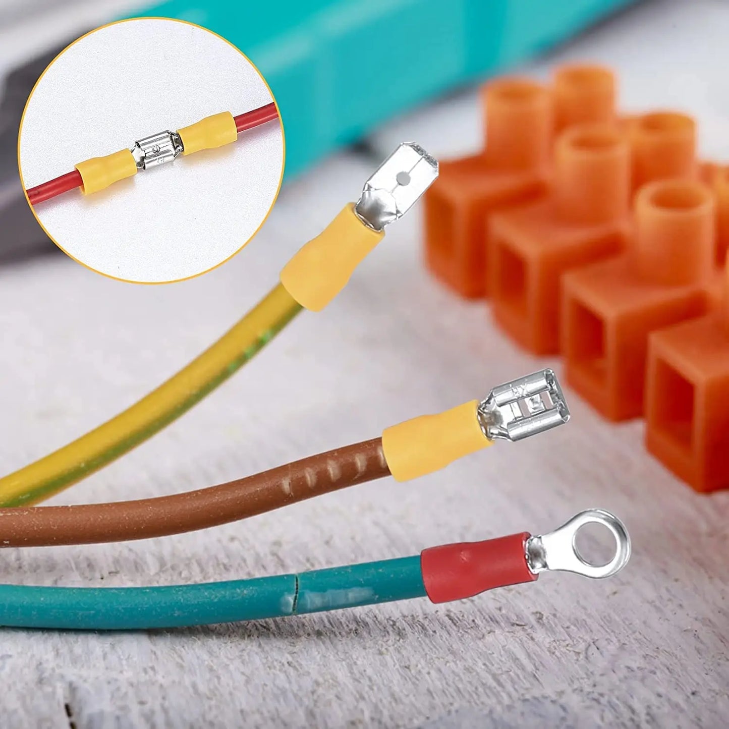 280pcs Wire Connector Kit Male Female Insulated Terminals Cold Crimp Terminals Assorted Crimp Terminals Spade Butt Connector Kit