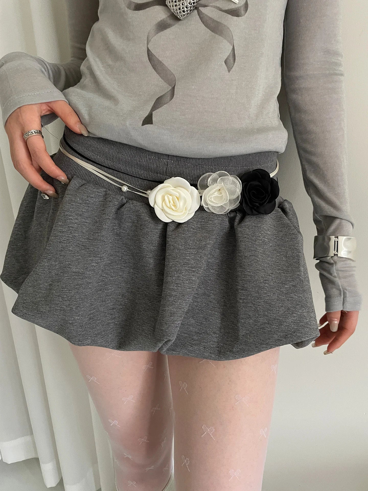 Fashionable Floral Waist Belt For Women Versatile Neck-Tie Waist Chain To Match Any Dress