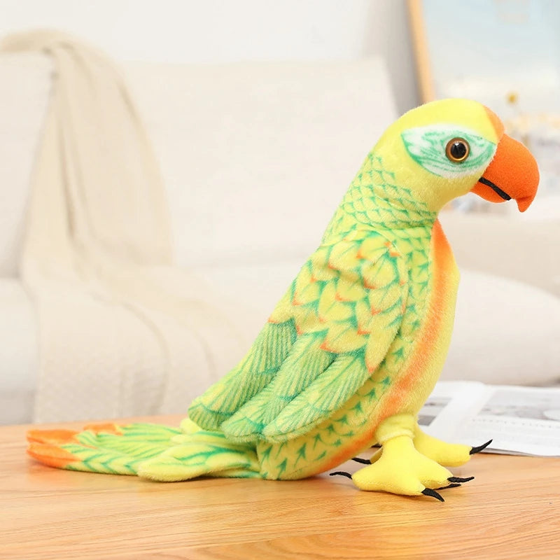 50/70cm Cute Lifelike Parrot Plush Stuffed Animal Toy Soft Kawaii Simulation Bird Dolls for Children Girls Baby Birthday Gift