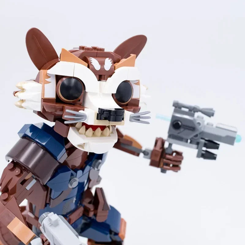 Miniso Marvel Guardians Galaxy Rocket Raccoon I AM Groot Avengers Assembly Block