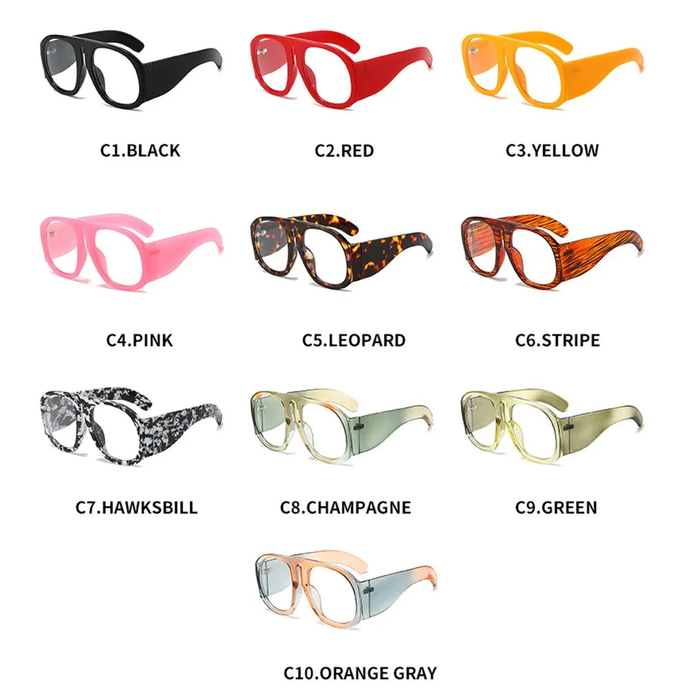 JNPCXI Goggles Oversized Glasses Frame Women One Piece Optical Shades Men Luxury Eyeglasses Frame Men Computer Glasses