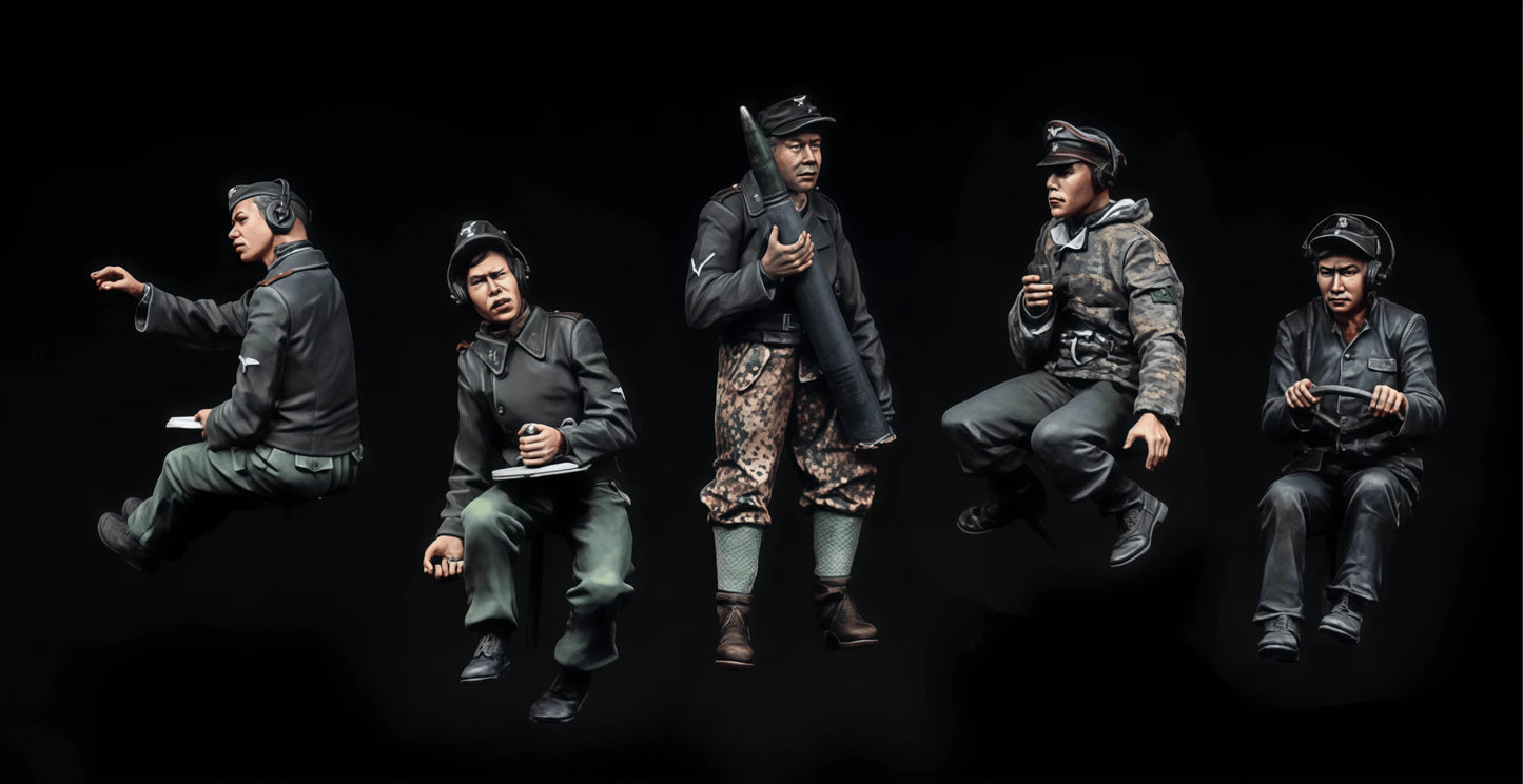 1: 35 Casting Resin Model Assembly Kit GK, Tiger Tank Member Group, Unpainted, Requires Assembly