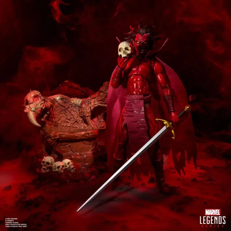 Original Hasbro Marvel Legends Series Mephisto Hell Throne Set ML Anime Figure Toy Collection Model