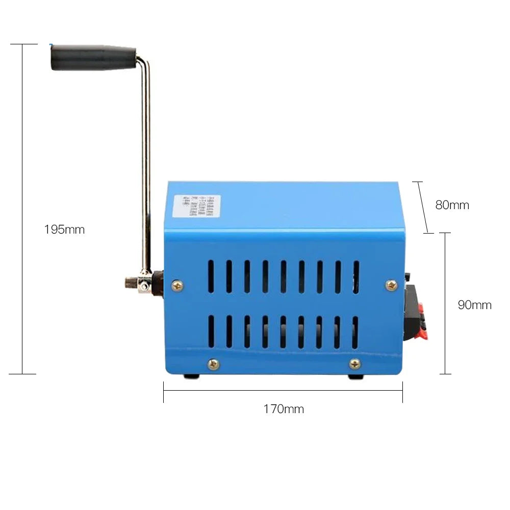 Outdoor 20W Multi-function Portable Manual Hand Crank Generator USB Charging