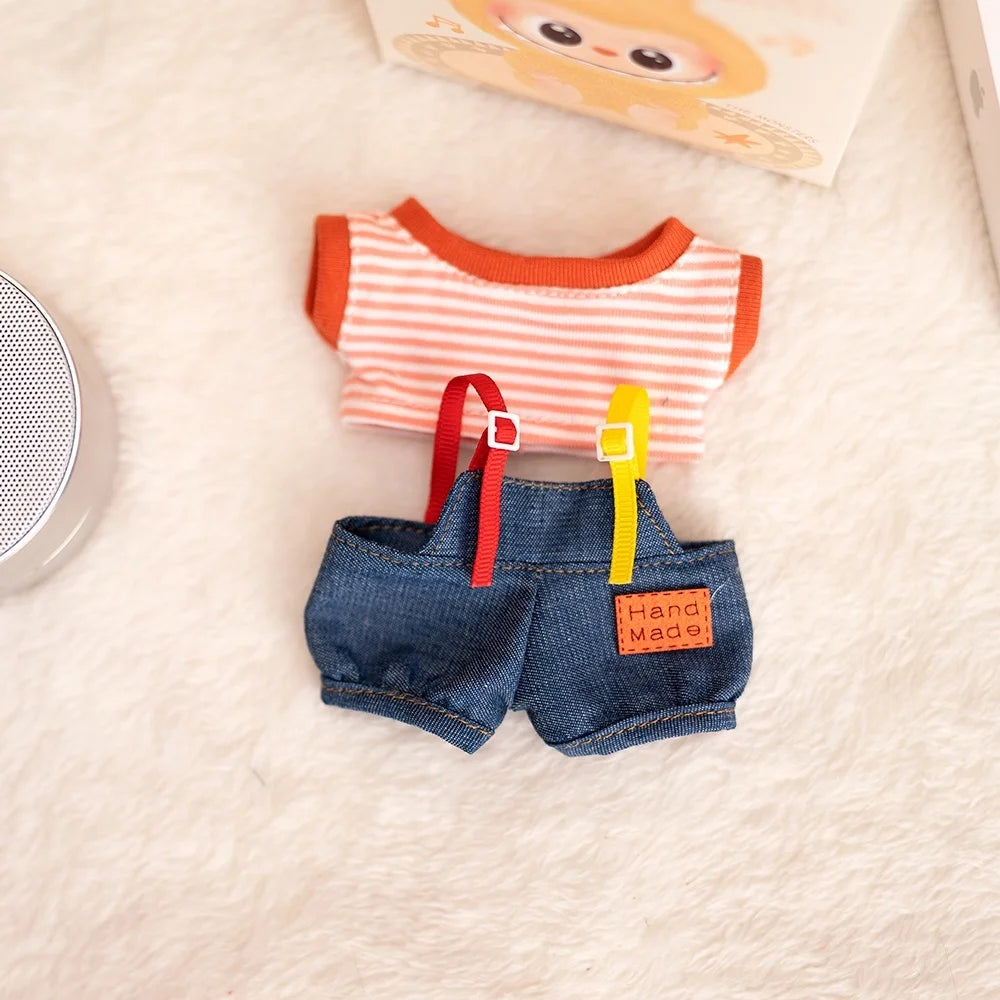 Labubu Clothes For 15-17CM I II III Labubu Outfits Mini Plush Cotton Idol Doll Universal Clothing  Party Accessories Gifts