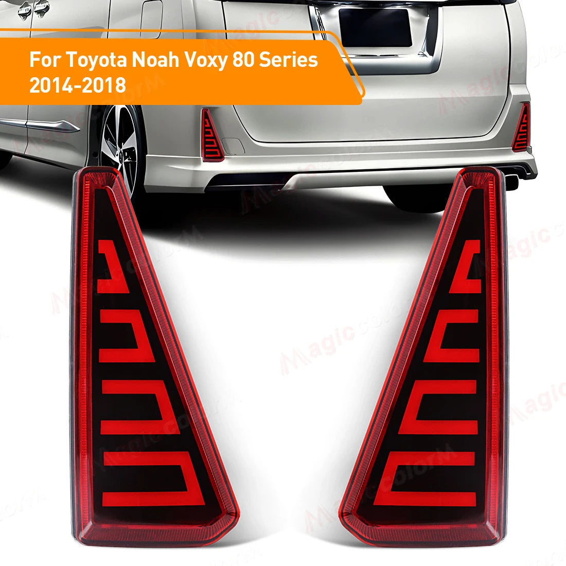 For Toyota NOAH VOXY 80 Series 2014 2015 2016 2017 2018 Rear Bumper Reflector Light Sequential Turn Signal Brake Driving Lamp