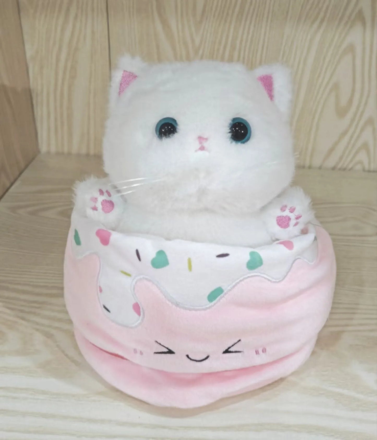 Kawaii Cat Plush Doll Toy Kitten's den Cartoon Ragdoll Cat Lucky Cat Siamese Cat Kitten  Stuffed Soft Animal Doll Gifts