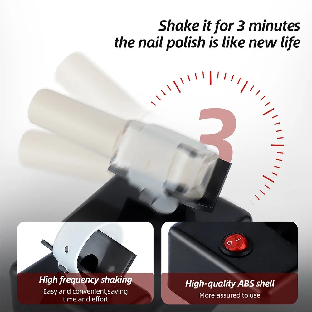 Electric Nail Polish Shaker Tattoo Ink Pigment Shaking Mixer Nail Polish UV Gel Paint Liquid Bottle Anti-Caking Shaking Machine