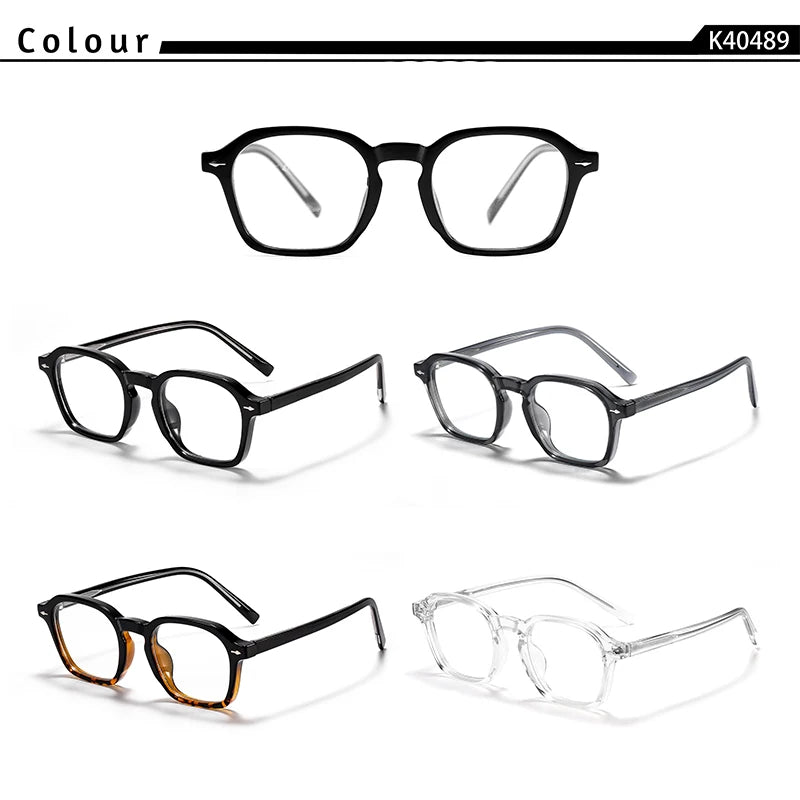 CATERSIDE Square Men's Optical Eyeglass Frame Retro High Quality Brand Eyewear Women's Anti Blue Light Decoration Glasses