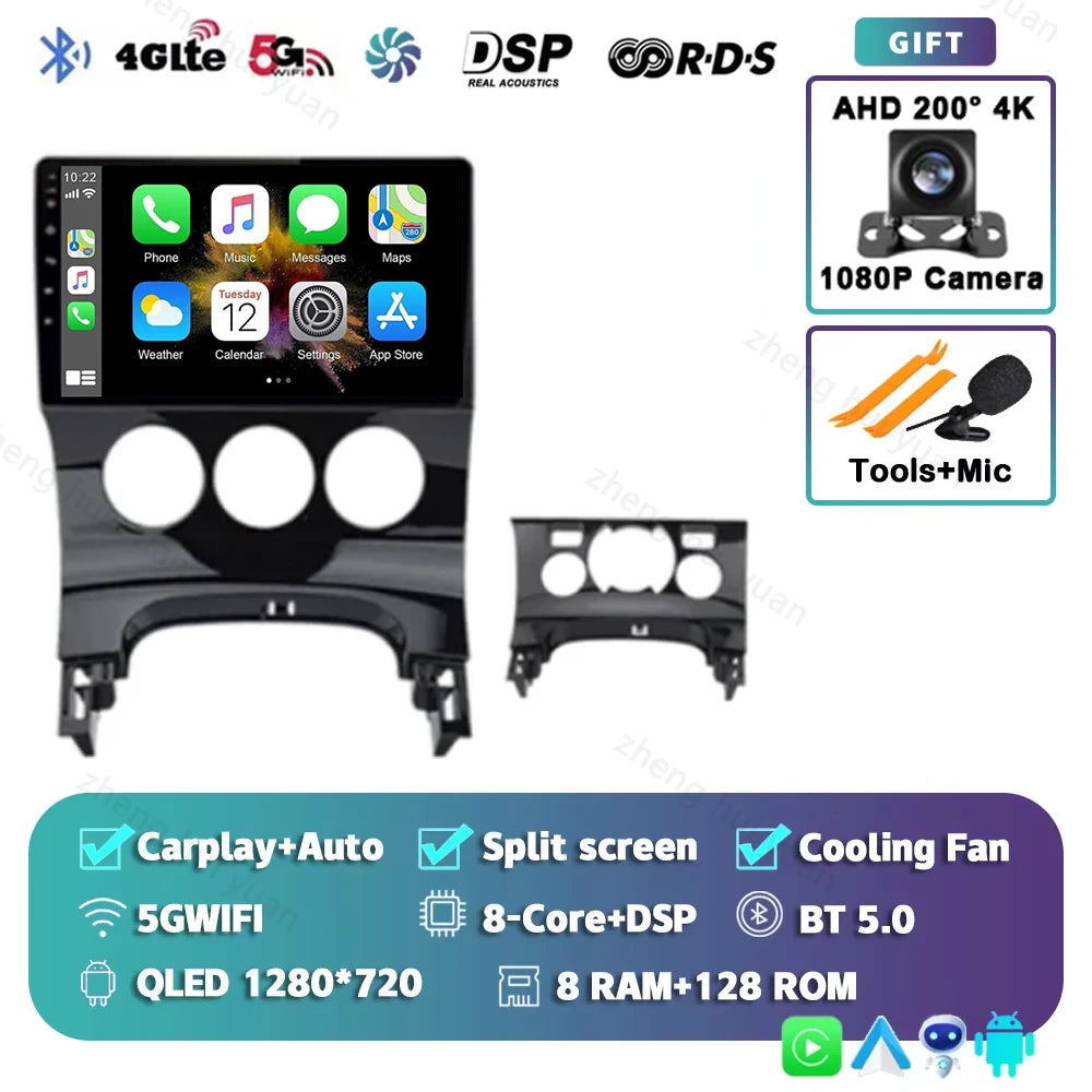 Android 14 For Peugeot 3008 1 2009 - 2016 12+256GB CarPlay Auto Car Radio Multimedia Video Player GPS stereo Head Unit 4G WIFI