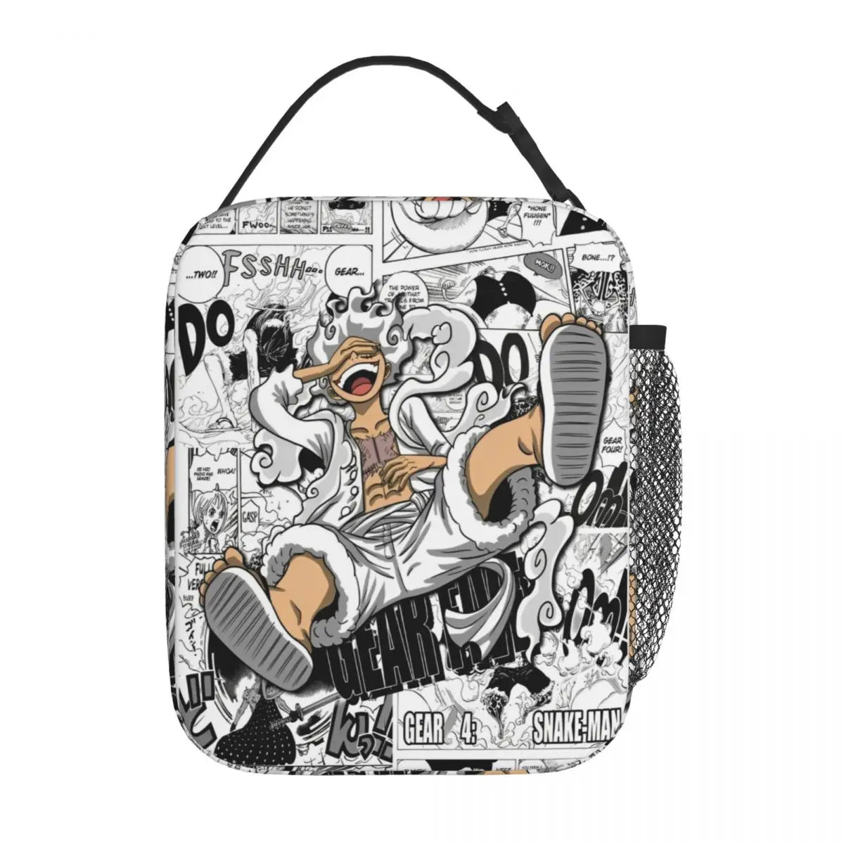 Monkey D. Luffy Anime One Piece Insulated Lunch Bag Leakproof Meal Container Cooler Bag Tote Lunch Box Office Travel Girl Boy