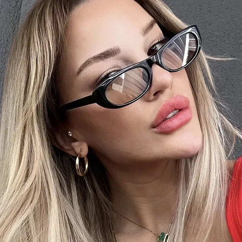 JNPCXI Small Rectangle Oval Sunglasses Women Vintage Brand Designer Shades UV400 Men Trending Punk Sun Glasses