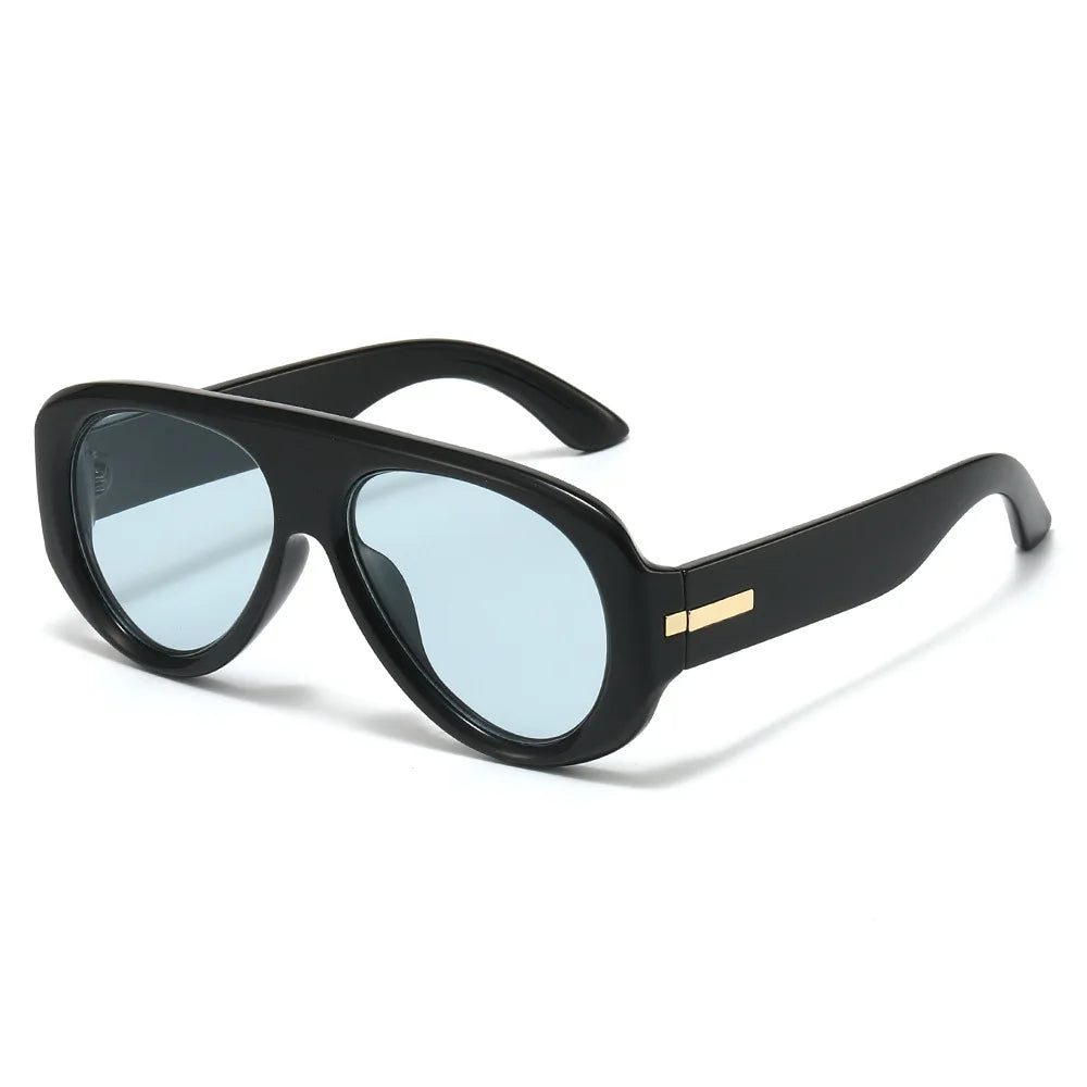 JNPCXI Vintage Luxury Designer Pilot Large Square Sunglasses Women Punk Men Sun Glasses Trending Ladies Oval Shades UV400